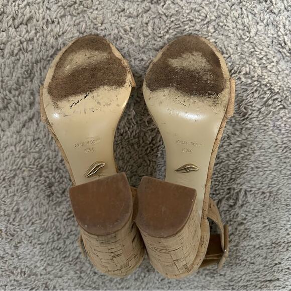Diane Von Furstenberg Ulrica Heel in Natural Cork Women’s size 7.5 ankle strap - Picture 11 of 13